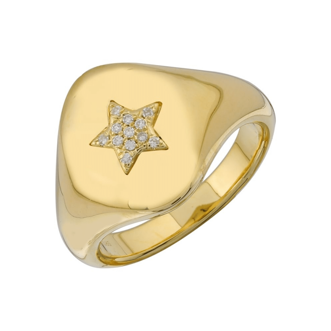 0.05 quilates anillo de oro con brillantes