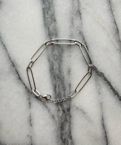 Paper Clip Bracelet Plata