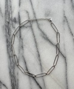 Choker Big Paper Clip Plata